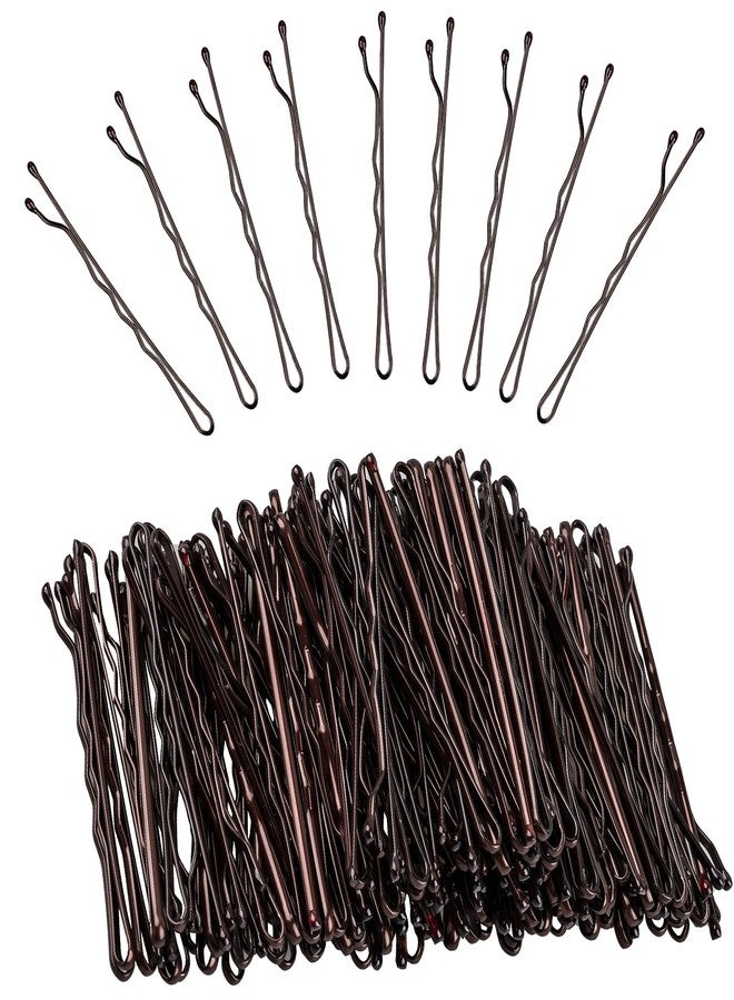 FVOLREM Bobby Pins Brown, 260 Pcs 2 Inch Non-Slip Hair Clips, Invisible Wave Hair Pins for Women & Girls, Ideal for All Hair Types & Styles - Image 1